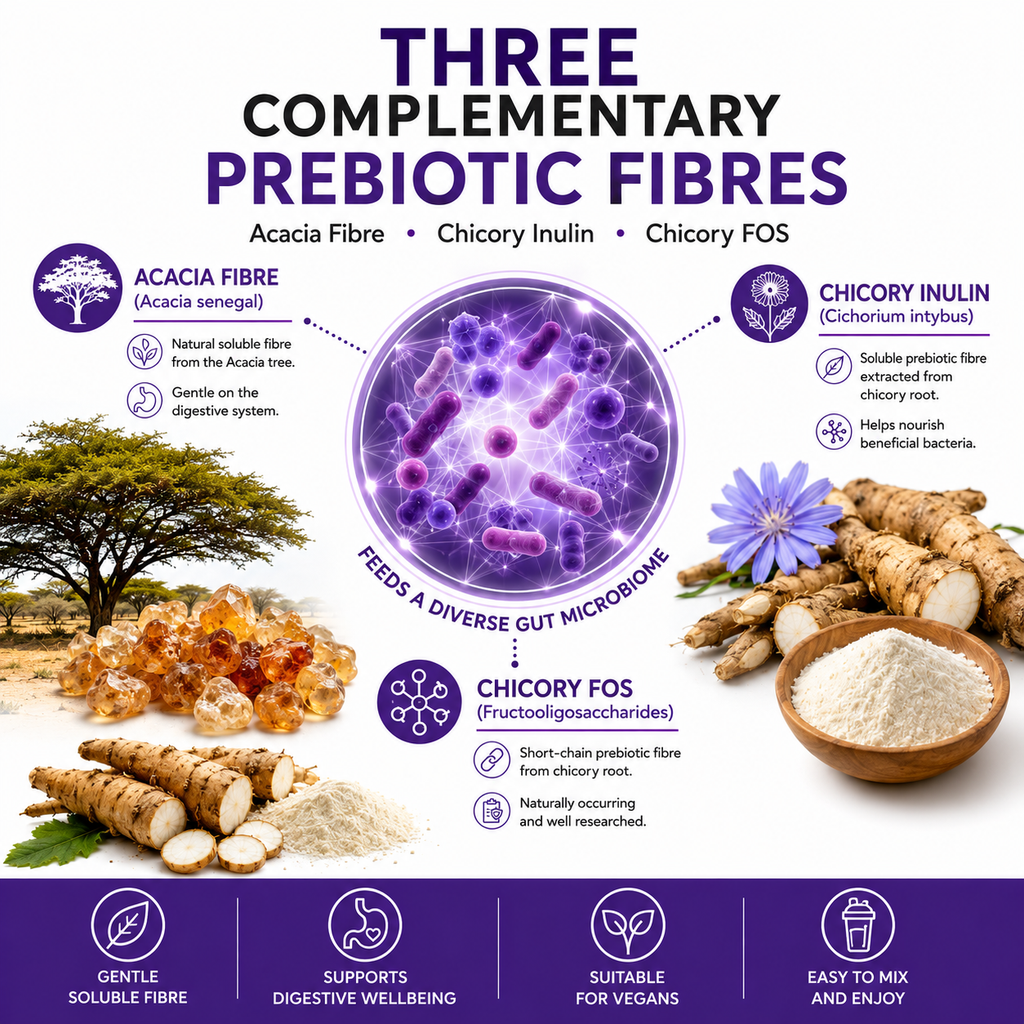3Fibres – Premium Acacia, Inulin & FOS Prebiotic Fibre Blend (300g)